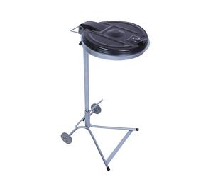Soporte para bolsas de basura para 120 l de capacidad, bastidor rodante con 2 ruedas