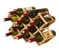Soporte para Botellero de Madera Plegable, Organizador de Almacenamiento de Vino, Almacenamiento de Botelleros para Exhibición de Vinos, Barra de Bar, Cerveza, Cocina Casera