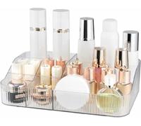 Soporte para brochas de maquillaje vintage, a rayas, con 5 compartimentos, ideal para el baño y el escritorio