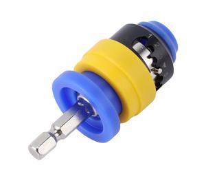Soporte para cabeza de destornillador de profundidad ajustable con anillo de goma y fuerte atracción magnética, adecuado para paneles de yeso, tableros de partículas y madera