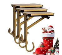 Soporte para calcetines de Navidad de metal resistente, antideslizante | Soportes para calcetines de Navidad para borde de mesa, estante de almacenamiento, guirnalda de vacaciones, cadena de luz
