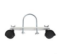 Soporte para calentador de aceite, carrito de radiador, ruedas giratorias de 360°, soporte de acero al carbono resistente para oficina en casa, paquete de 2 (negro)