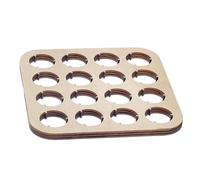 Soporte para cápsulas de botellas de cerveza | Expositores cuadrados para cápsulas de cerveza, bandeja de almacenamiento de madera con 16 ubicaciones, decoración de casa, oficina, salón, dormitorio