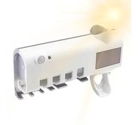 Soporte para Cepillo de Dientes UV, Soporte para Cepillo de Dientes,Soporte de Pared para cepillos de Dientes con batería de 1200 mAh - No Requiere perforación, Soporte UV para Limpiador de cepillos