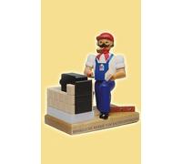 Soporte para chimenea de cerámica, altura = 22 cm. Nuevo