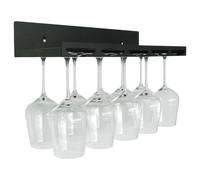 Soporte para copa de vino 50 cm, colgante, negro, metal, Leopold Vienna