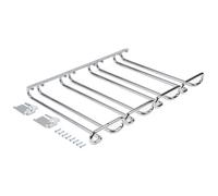 Soporte para copas para muebles de 4 líneas, longitud 280mm, acero, cromado