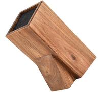 Soporte para cuchillos de madera de acacia. Organizador estable para utensilios de cocina. Bloque de cuchillos que ahorra espacio. Soporte seguro para cuchillos y tijeras de cocina. Práctico utensilio