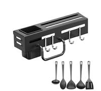 Soporte para cuchillos de montaje en pared, soporte para cuchillos Ganchos | Estante para cubiertos y utensilios de cocina para el hogar, hotel, almacenamiento d