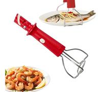 Soporte para cuenco antiquemaduras con clip antideslizante de doble cabeza | Pinzas ergonómicas de agarre para platos, sartenes calientes, cocina, restaurante, camping, cafetería, barbacoa