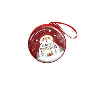 Soporte para dinero con temática navideña para niños, diseño de personajes de dibujos animados, almacenamiento seguro para monedas, suministros escolares, regalos, festivales, monederos, redonda., D