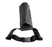 Soporte para electrodos de soldadura de piel, resistente al calor, bolsa con hebilla para cinturón para electrodos MMA (negro)