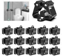 Soporte para escobas de pared, juego de 15 piezas, acero inoxidable, resistente al agua, antideslizante, ideal para baño, garaje, jardín y cocina