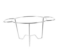 Soporte para Estufa de Carbón de Camping, Acero Inoxidable, Portátil | Rejilla Estable para Exterior y Picnics, Compacto, Fácil de Guardar, Fácil de Limpiar, Color Plata