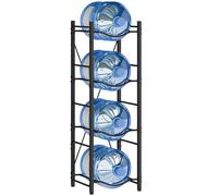 Soporte para Garrafones de Agua de 4 Niveles Estante de Almacenamiento para Botella de Agua para Cocina Comedor Negro Negro