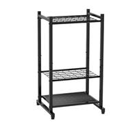 Soporte para herramientas de jardín para hasta 35 herramientas, organizador de herramientas de jardín, estante de hierro estable para pala, rastrillo, escoba, 43 x 30 x 74 cm, soporte para