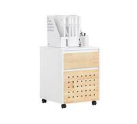 Soporte para impresora con 4 ruedas multifuncional armario de oficina mesa auxiliar con 2 cajones blanco 45 x 45 x 59 cm ask06-wn sobuy es 59 cm