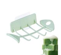 Soporte para jabón de pared de ducha, organizador de estante de baño, estuche de jabón sin taladrar con succión, juego de accesorios de baño para apartamento, hotel, hogar, dormitorios, lavandería