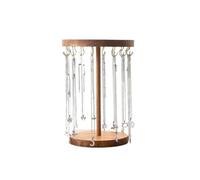 Soporte para Joyas Organizador de joyas giratorio con soporte for collares con gancho de madera