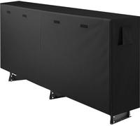 Soporte para leña con cubierta impermeable, soporte para leña exterior de 2,57 metros, estante metálico para almacenar hasta media carga de leña, con capacidad máxima de 299 kg, con cubierta superior,