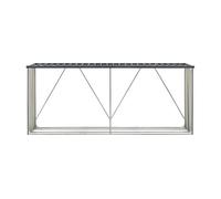 Soporte para leña kalmar sistema clipping acero galvanizado 352 x 80 x 152 cm - gris antracita [casa.pro]