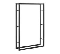 Soporte para leña täby acero 100 x 25 x 150 cm negro [en.casa]