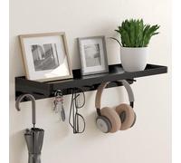 Soporte para llaves Unyqoos® con espacio de almacenamiento – metal (acero inoxidable), panel de pared para llaves con ganchos, ideal para pasillos y zonas de entrada, montaje estable hasta 50 kg