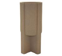 Soporte para macetas de exterior, resina, 39x80,5 cm, color marrón, modelo Moai, marca Mauro Ferretti