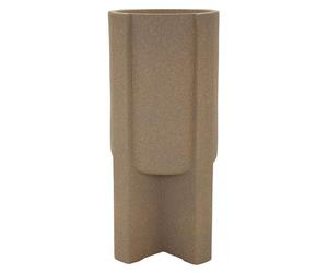 Soporte para macetas de exterior, resina, 39x80,5 cm, color marrón, modelo Moai, marca Mauro Ferretti
