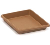 Soporte para macetas Unyqoos® cuadrado, 27 cm, color terracota, fabricado con plástico reciclado, para macetas de interior y exterior