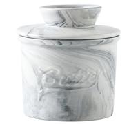 Soporte para mantequilla - 3,94 x 3,94 pulgadas de cerámica para cocina, reunión de vacaciones portátil con vaso de almacenamiento, recipiente de mesa para , picnic, brunch, cena, familiar