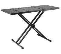 Soporte para mesa de DJ VEVOR, (32"-43") x 18", portátil, para laptop y controlador de DJ, mesa de DJ ligera, mesa de mezcla de DJ, soporte de DJ con altura ajustable, soporte plegable tipo "X" para t