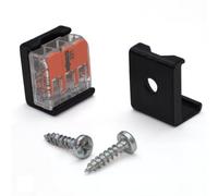Soporte para montaje compatible con bornes de conexión Wago 221, para fijación en diferentes superficies pegado/tornillos (50, soporte 2/3/5 conductores 4 mm2 + tornillo)