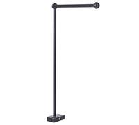 Soporte para móvil babybay apto para todos los modelos con varillas redondas/ajustable de altura continuamente/fabricado en madera maciza de haya, lacado en gris pizarra