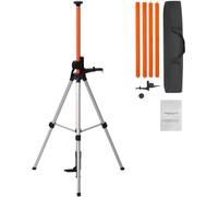 Soporte para nivel láser, con rosca de 1/4"-20 y 5/8"-11, fijación por tornillo, ajuste de altura de 40,94 a 133,85 pulgadas, trípode de aluminio con poste estable, nivel para construcción, trabajos d