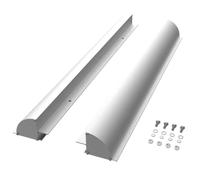 Soporte para panel solar enjoy solar Solarmodul de aluminio, de 670 mm, con alerón de sujeción y guía para techo en color plateado, con agujeros preperforados, ideal para autocaravanas, caravanas y ba
