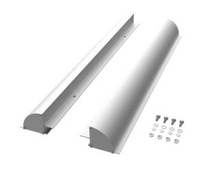 Soporte para panel solar enjoy solar Solarmodul de aluminio, de 670 mm, con alerón de sujeción y guía para techo en color plateado, con agujeros preperforados, ideal para autocaravanas, caravanas y ba