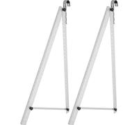 Soporte para panel solar - Soporte de inclinación ajustable - Juego de 2 unidades - Ángulo de 0 a 90° - Capacidad de carga: 100 kg - Para techos planos y vehículos recreativos - Blanco