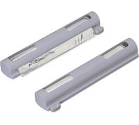 Soporte para papel de aluminio - Juego de 2 - Para papel de aluminio y film transparente - Para montaje en pared - Despegado recto - Cortador de papel de aluminio - Gris