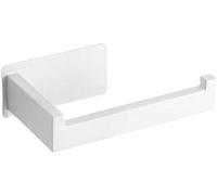 Soporte para papel higiénico autoadhesivo Ibenzoa® de acero inoxidable, diseño en forma de L abierta, resistente a los arañazos, 14 cm de largo, 7,5 cm de distancia, almohadilla adhesiva de 9x4,5 cm, 