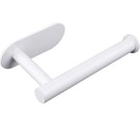 Soporte para papel higiénico autoadhesivo Ibenzoa® de acero inoxidable resistente a la corrosión: impermeable, con fuerte poder adhesivo, para rollos de papel abiertos con tope, incluye almohadilla ad