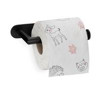 Soporte para papel higiénico de relaxdays, autoadhesivo