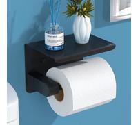 Soporte para papel higiénico Unyqoos® de acero inoxidable 304, color , acabado brillante, con cinta adhesiva 3M o montaje con tornillos, sin necesidad de taladrar, dimensiones: 13,5 x 10 x 10 cm