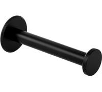 Soporte para papel higiénico Unyqoos® de acero inoxidable, color mate. Diseño compacto para montaje en pared, dimensiones 11,6 x 4,5 cm. Se puede fijar con adhesivo 3M o con tornillos