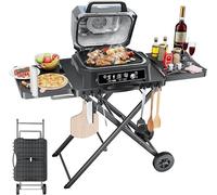 Soporte para parrilla para Ninja Woodfire OG701, OG850, OG951, soporte para horno de pizza para Onni 12, carro para parrilla para Blackstone, Cuisinart, mesa de cocina para exteriores, plegable, 129.2
