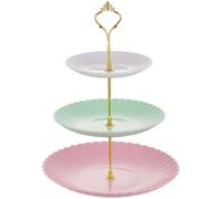 Soporte para pasteles de 3 niveles (etajerera) de Unyqoos®, en varios colores, fabricado en PP resistente, apilable y con montaje por tornillos sin necesidad de herramientas. Ideal para cupcakes, post