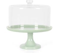 Soporte para pasteles Silecomplaza Highbrook con cubierta de vidrio, 25,4 cm, color verde