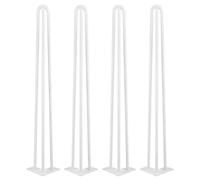 Soporte para patas de mesa "Haarnadelbein" - Metal - 71 cm de altura - Pieza tipo "horquilla" para estructura de mesa - Blanco