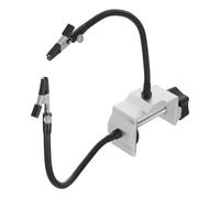 Soporte para Pcb para Soldar con Brazo Doble y Pinza Dual Negra | Acero de Alto Carbono, Base de Aluminio Engrosada, Ajuste Térmico y Uso en Electrónica DIY