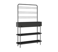 casa.pro Soporte para Plantas Aalsmeer Estantería Metálica para Plantas Jardinera Macetero Interior y Exterior Metal 154 x 96 x 24 cm - Negro